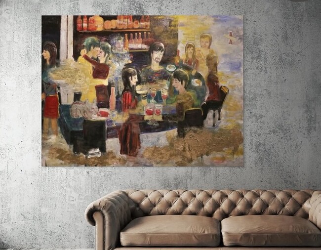 泊まるだけじゃない、「描かれる旅」へ。宿泊客がアート作品の一部になる“集団肖像画”イベントを箱根の旅館で開催