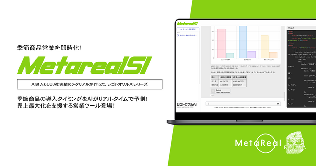 【メタリアル・グループ】季節商品導入時期分析レポートAIエージェント「Metareal シーズナルインサイト(Metareal SI)」10/16提供開始