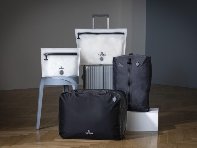 シリーズ累計1万個突破の電動ポンプ式圧縮袋「かる旅圧縮バッグ」が、豊富なラインナップで新登場