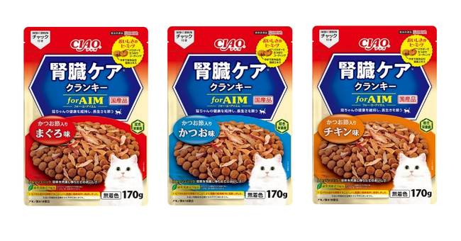 いなばペットフード　猫ちゃんの健康をケアする「CIAO 腎臓ケアクランキー」をリニューアル発売！