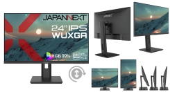 JAPANNEXTが24インチ IPSパネル 昇降式多機能スタンド搭載 USB-C給電対応のWUXGA液晶モニターを26,980円で10月17日(金)に発売