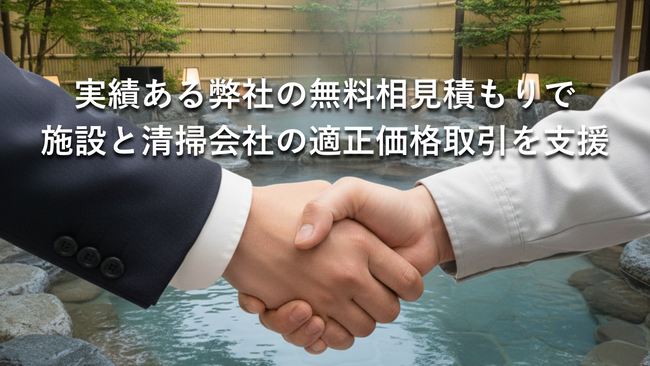 最低賃金引き上げ時代に「適正価格の清掃」を環境システム社、温浴施設向け『相見積もり無料サービス』を開始