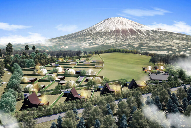 【2025年12月GRAND OPEN】山梨・河口湖エリアに富士山から最も近い関東最大級のグランピングリゾート「グランピングB&V富士山河口湖」が誕生
