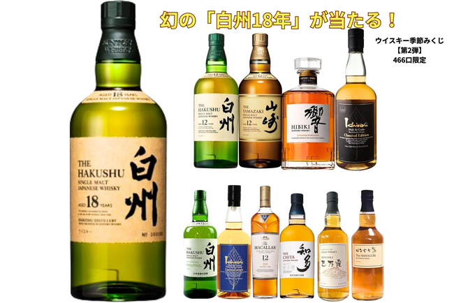 【Amazon限定販売中】幻の「白州18年」が当たる！超大吉設定の豪華ウイスキーくじ《季節みくじ【第2弾】466口限定》