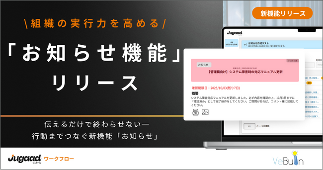 ワークフローは、次のステージへ。AI時代の「ジュガール」、業務を“再統合”する『プロセス型グループウェア』に進化。