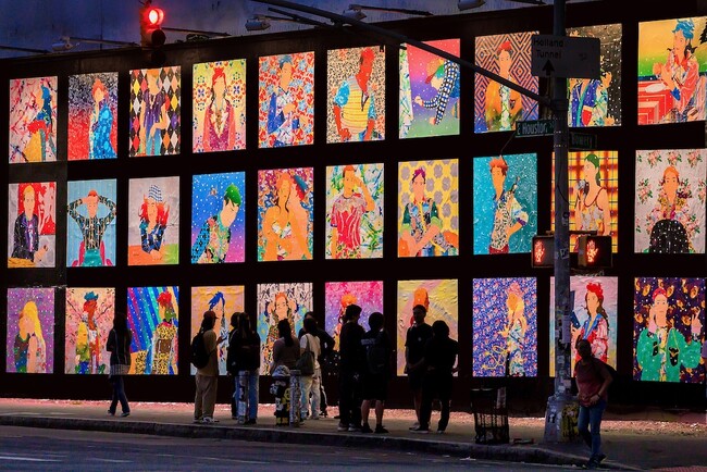現代美術家 松山智一、NY州ハウストン・バワリー・ウォールにて、《Color Of The City》の継続展示が決定