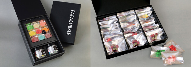 PAPABUBBLE GIFT COLLECTIONシックな黒のBOXに詰めた、甘くてカラフルな贈りもの　10月21日（火）より PAPABUBBLE公式サイトおよび一部店舗にて発売