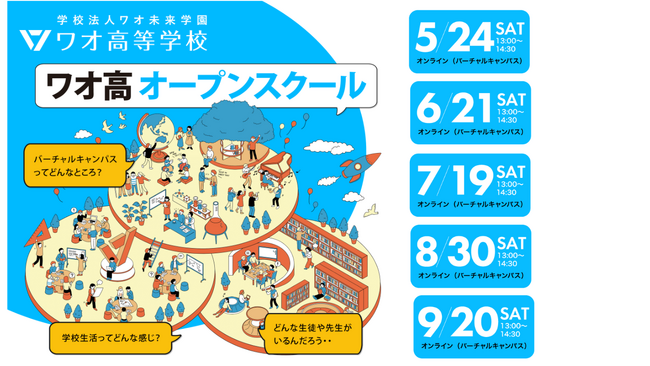 ワオ高校オープンスクール2025　10月～12月も開催