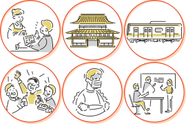 「Japaner」はさまざまな場面で訪日観光客をサポートします。