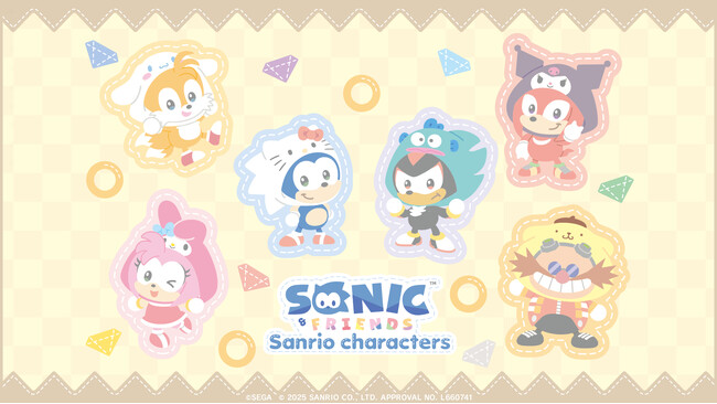 『SONIC & FRIENDS Sanrio characters』ぬいぐるみとマスコットを「SEGA STORE TOKYO」にて先行販売！10月31日（金）はソニックとハローキティが登場！