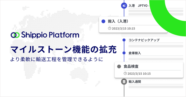 貿易DXを推進するShippio Platform、マイルストーン機能の柔軟性を大幅強化