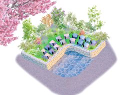 樹木葬「牛込庭苑」に新たにオープンする新区画「雅」(イメージ図)