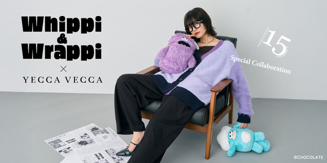 【YECCA VECCA】SNSで話題のキャラクター『ホイッピ&ラッピ』と初のコラボレーション！ “モード×シュール”のユニークな遊び心溢れるアイテムを11月5日(水)に発売