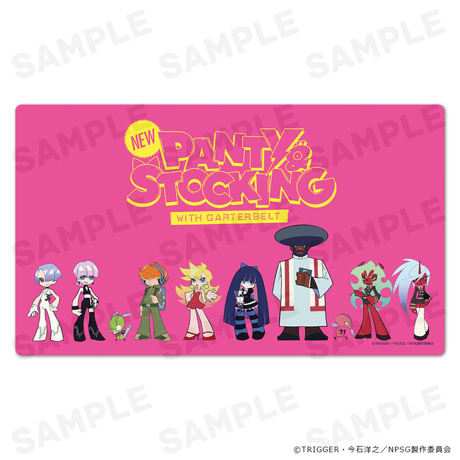 TVアニメ「New PANTY ＆ STOCKING with GARTERBELT」キャラクターラバーマット、マグカップ、ホログラム缶バッジ2個セットなどの受注を開始しました！