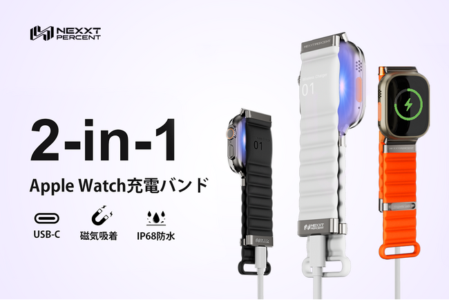 【支援総額1,000万突破！＆記念キャンペーン開催決定！】USB-C搭載の次世代充電バンド「NEXXT PERCENT Pro」がCAMPFIREで大ヒット先行販売中！