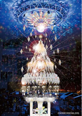 【阪急うめだ本店】「クリスマスマーケット2025」白いミラーボールツリー＆白いメリーゴーランドが初登場！