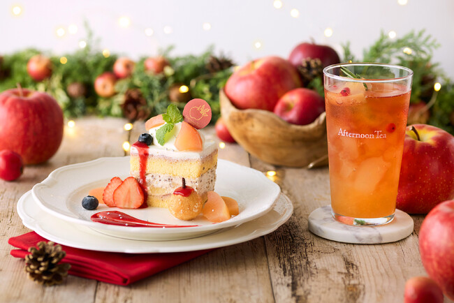 【Afternoon Tea】甘くジューシーなりんごスイーツ、華やかな香りのアップルティーを新発売！クリスマスリースを描いた限定パッケージのアドベントカレンダーや「りんごのシュトーレン」も登場