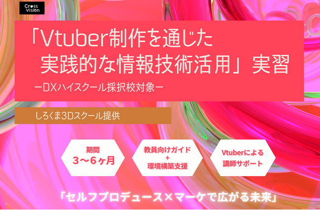 CrossVision、DXハイスクール採択校向けにVTuber実習授業の提供を開始