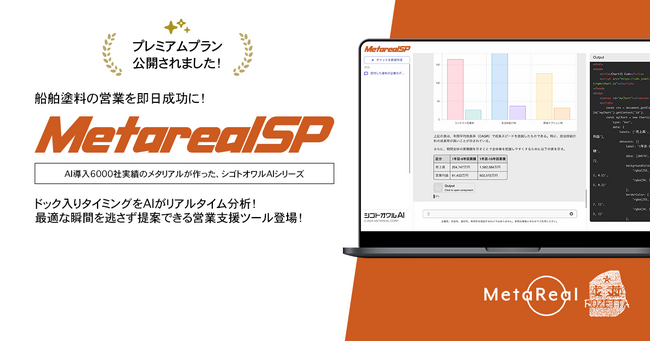 船舶ドック入りの塗装需要予測AIエージェント「Metareal シップペイント(Metareal SP)」プレミアムプラン10/29提供開始