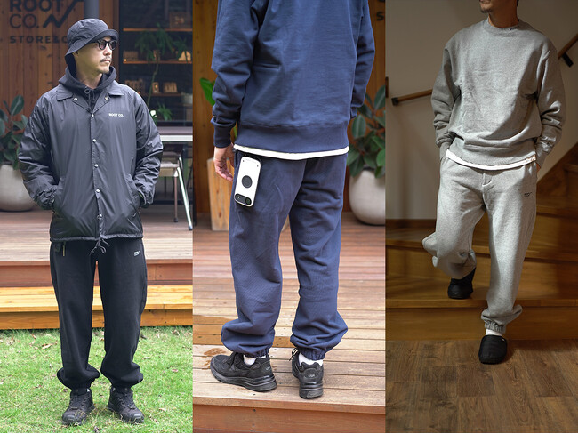 ROOT CO.のスウェットシリーズがさらに進化。新作パンツ「PLAY UTILITY Sweat Pants 2025」＆人気モデルの新色ネイビーが登場
