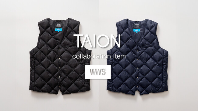 水道会社発祥のスーツに見える作業着「WWS」、10/31（金）TAION別注「WWS×TAION インナーダウンベスト」を販売開始！静電気軽減、後ろ身頃にウエスト調整機能を搭載