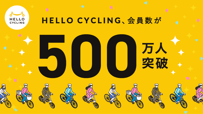 「HELLO CYCLING」会員登録数が500万人を突破