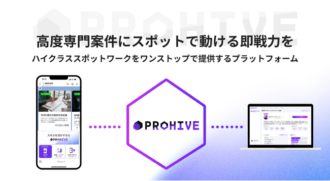 即戦力×専門性で人材確保に悩む企業課題の解決に挑む。実行支援型ハイクラス人材紹介サービス「PROHIVE」始動！