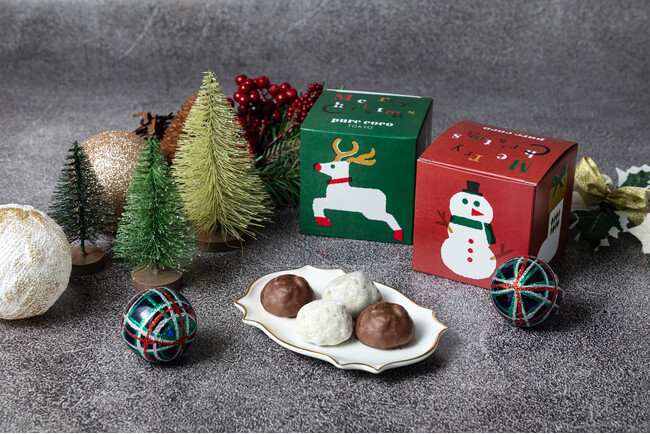 【pure coco TOKYO（ピュアココ トーキョー）】プチギフトや自分へのご褒美に　ホリデーシーズンを彩る限定商品『ピュアココ クリスマスキューブ』発売