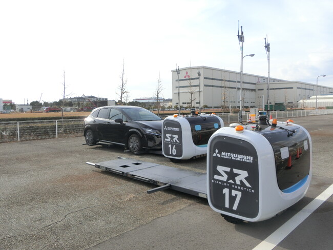 三菱重工機械システム、車両搬送ロボットの実証試験を沖縄・中城湾港で実施
