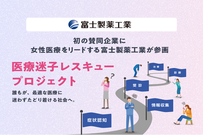 「医療迷子レスキュープロジェクト」、初の賛同企業に女性医療をリードする富士製薬工業が参画