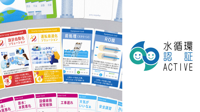 水処理カードゲームが評価され、内閣官房より「水循環ACTIVE企業」に認証されました