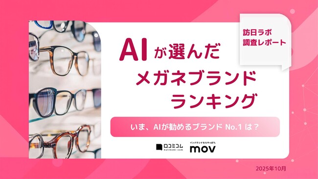 【2025年最新調査】AIが選んだメガネブランドランキング TOP10を発表！1位は「JINS」