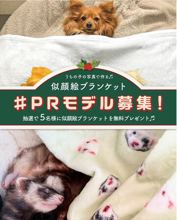 【5名にプレゼント】ペットとの心温まる”今”を形に。うちの子グッズQoo『似顔絵ブランケット』のPRモニター募集開始！うちの子のクリスマスプレゼントにぴったり。