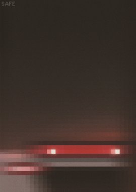 金賞受賞作品：「赤い光」(1)芸術学部デザイン学科3年八十島一菜