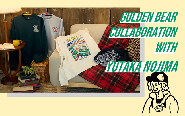 Golden Bear meets YUTAKA NOJIMA コラボレーションスウェットを発売