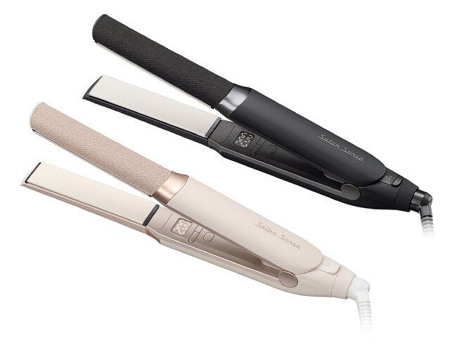 『サロンセンス』シリーズより、薄型ヘッド＋耐熱フェルト採用で前髪や顔回りにも使いやすい「マイナスイオンストレートアイロン」新発売！