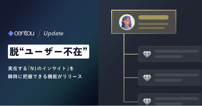 N1のインサイトを瞬時に把握、国内初※1のインサイトマネジメントSaaS「Centou」で、特定ユーザーを切り口にインサイトをまとめられる機能がリリース