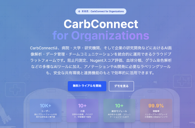 カーブジェン、10カ国以上・1万人超の登録ユーザーを有するCarbConnectを組織向けに提供開始、新プラットフォーム「CarbConnect for Organizations」