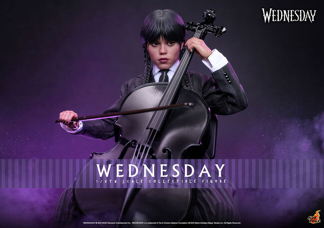 Netflixシリーズ『ウェンズデー』より、ジェナ・オルテガ演じるウェンズデーが1/6スケールフィギュアになって登場！劇中シーンを再現できる豊富なアクセサリーが付属！