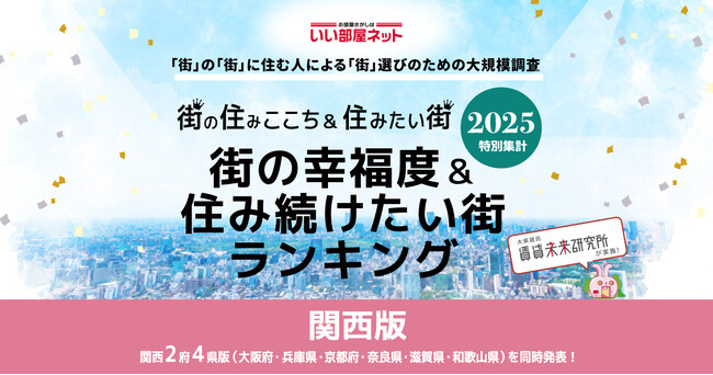 いい部屋ネット　街の幸福度＆住み続けたい街ランキング2025＜京都府版＞