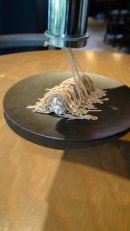 目の前で仕上げられるモンブラン