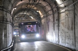 立山トンネル電気バス撮影イメージ