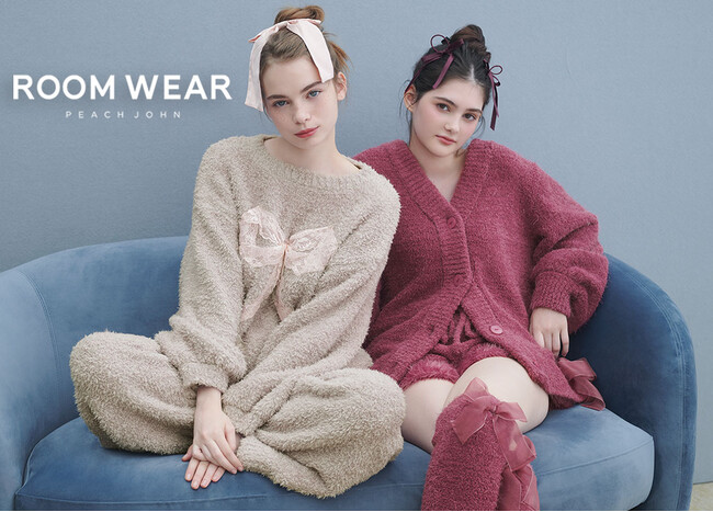 【PEACH JOHN ROOM】リボンをモチーフにしたあったかルームウェアを揃えたHOLIDAY COLLECTIONを発売。