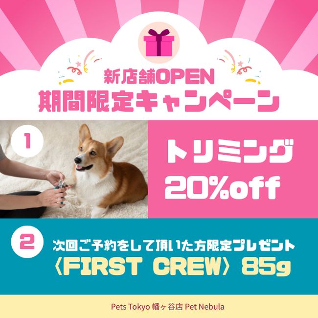 【OPEN記念】Pets Tokyo 幡ヶ谷店 Pet Nebulaにてオープンキャンペーンを開催中！（限定特典をお見逃しなく）