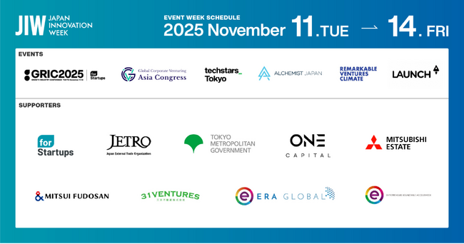 世界各国から投資家・スタートアップエコシステムビルダーが再び集結 「JAPAN INNOVATION WEEK 2025」開催決定