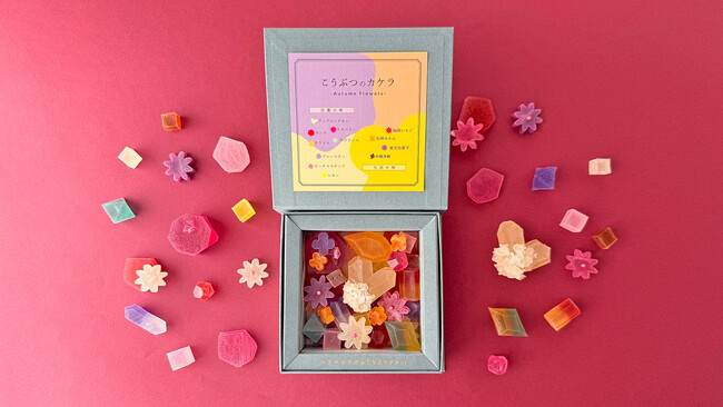 金木犀やコスモスがアートなお菓子に。秋の花々と宝石モチーフの琥珀糖11月7日より数量限定で発売開始！