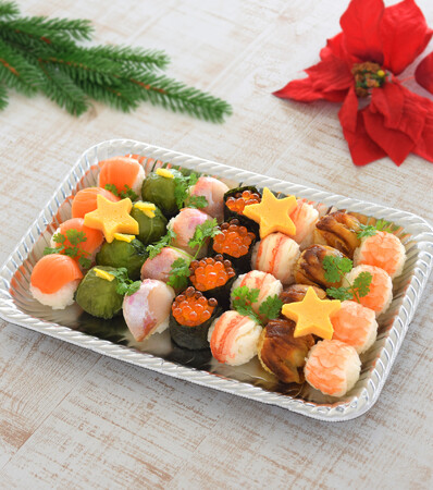 【古市庵】クリスマスにぴったり！彩り華やか「クリスマスてまり寿司」３アイテムが登場！