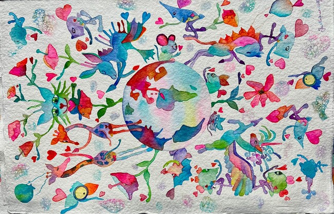 Pasona art now　イタリア・ミラノで活躍するイザベラ・マンデッリさんと 　Co-Lab gallery　「Barabubblesと見つける『だいじょうぶ』の世界」