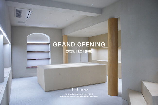 レザーブランド「ITTI」、初の冠店舗「ITTI OSAKA」を11月21日(金) 大阪・南船場にオープン。
