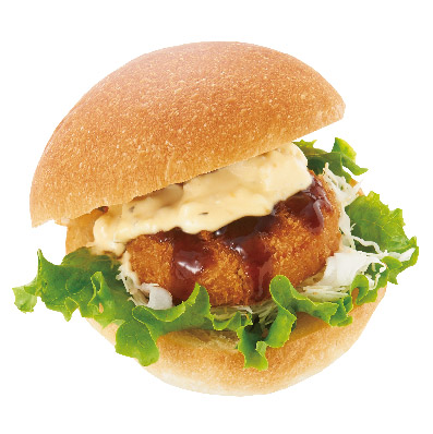 総菜売場今年新発売の「グラタンコロッケ」がバーガーに